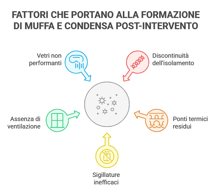 FORMAZIONE DI CONDENSA E MUFFA POST-INTERVENTO