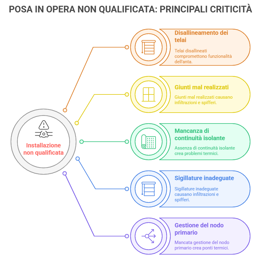 POSA IN OPERA NON QUALIFICATA - criticità