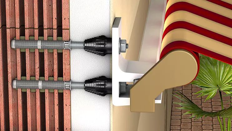 tende da sole Fischer Thermax sistema di fissaggio a taglio termico